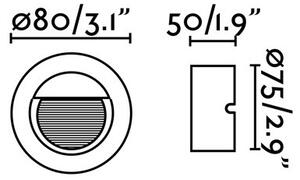 FARO 70403 - Aplică perete exterior LED MINI RACING LED/1,2W/230V IP44