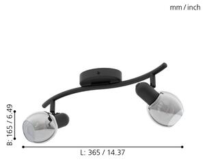 Eglo 98625 - Lampă spot POLLICA 2xE14/28W/230V