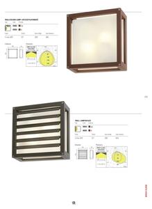 Redo 9893 - Aplică perete exterior BRICK 2xE27/42W/230V IP54 maro