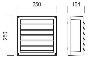 Redo 9893 - Aplică perete exterior BRICK 2xE27/42W/230V IP54 maro