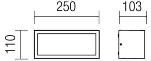 Redo 9897 - Aplică perete exterior BRICK 1xE27/23W/230V IP54 maro