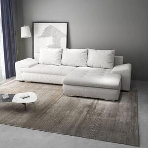 Colțar extensibil dumonde cu ladă de depozitare si sezut confortabil din spuma high-density, Leonardo Zoom Crem 260x185 cm II