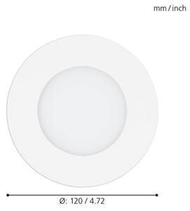 Eglo 98212 - Spot încastrat LED reglabil FUEVA-A, 5W, 230V, cu telecomandă
