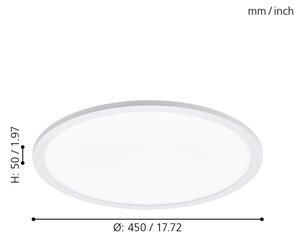 Eglo 98208 - Plafonieră LED SARSINA-A, 19,5W, 230V, dimabil + DO