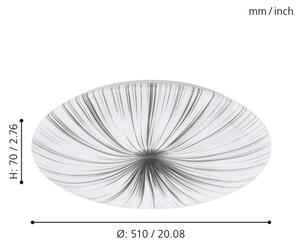 Eglo 98326 - Plafonieră LED NIEVES LED/30,8W/230V