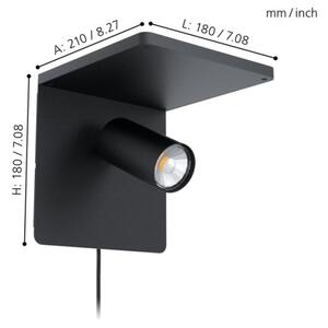 Eglo 98263 - Aplică de perete LED CIGLIE cu încărcare fără fir 1xGU10/5W/230V