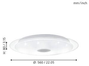 Eglo 98324 - Plafonieră LED dimabilă LANCIANO LED/36W/230V cu DO