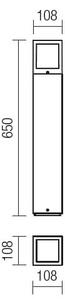 Redo 9644 - Lampă exterior BRICK 1xE27/23W/230V IP54 gri