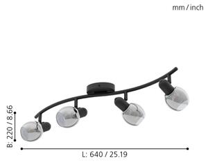 Eglo 98626 - Lampă spot POLLICA 4xE14/28W/230V