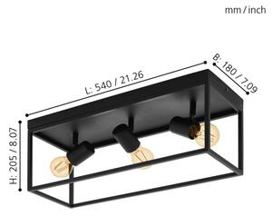 Eglo 98333 - Plafonieră SILENTINA 3xE27/40W/230V