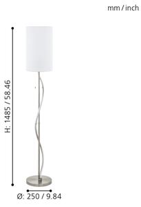 Eglo 98309 - Lampă LED de podea ESPARTAL 1xE27/60W/230V + LED/11,8W