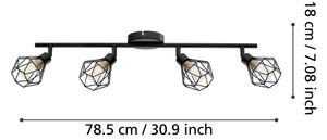 Eglo 55301 - Spot LED ZAPATA 4xG9/3W/230V negru
