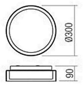 Redo 01-1453 - Plafonieră baie LED NAJI LED/12W/230V IP44