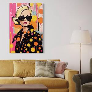 Tablou Canvas Premium LuxCanva® A1528, Fashion Glasses , Room, Femeie, Moda, Ochelari De Soare, Decorativ, Dressing, Club Sportiv, Culori Vibrante