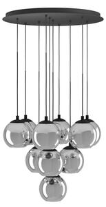Eglo 98654 - Candelabru suspendat ARISCANI, 10 x E27, 40 W, 230 V, negru/crom lucios