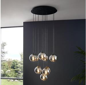 Eglo 98654 - Candelabru suspendat ARISCANI, 10 x E27, 40 W, 230 V, negru/crom lucios