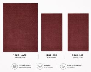 Covor Belgian Living Dormitor, Fargo 71501 010, Bordo Set 80x150 cm -2 buc si 200 x 290 cm -1 buc 80 x 150 -2/ 200 x 290 -1