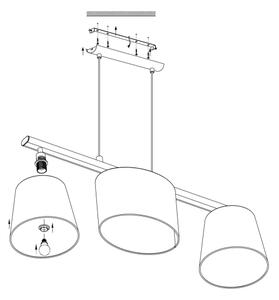 Eglo 98587 - Lustră pe cablu ALMEIDA 3xE14/25W/230V