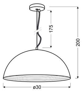 Lustră pe cablu DORADA 1xE27/60W/230V cupru