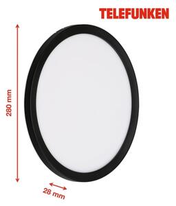 Telefunken 313405TF - Aplica de perete LED pentru exterior, 15 W, 230 V, IP44, negru