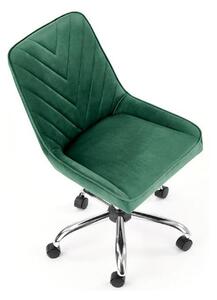 Scaun birou RICO, verde, stofa catifelata, 57x55x79/89 cm