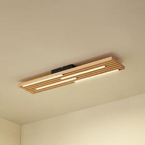 Lindby plafonieră LED Madero, lemn de pin, 90 cm x 20, Lemn, Camera de zi / sufragerie, Lemn, Modern