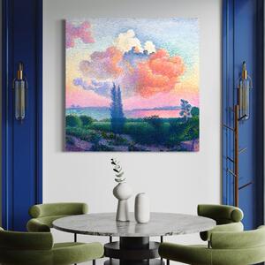 Tablou Canvas Premium LuxCanva® A1554, The Rose Cloud , Arta, Henri Edmond, Peisaj, Cer, Culori Vibrante