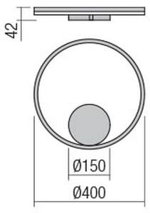 Redo 01-1701 - Aplică perete LED ORBIT LED/28W/230V bronz