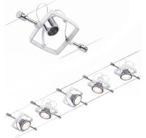 Paulmann 94134 - Set 5x GU5.3/10W, sistem complet pe cablu MAC, 230V, alb