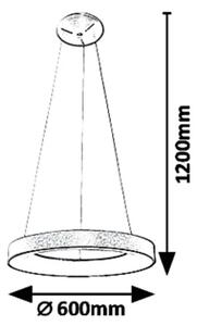 Rabalux - Lustră LED pe cablu CARMELLA LED/50W/230V