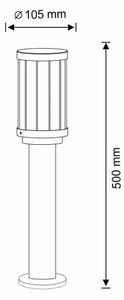 Lampă exterior FIORD 1xE27/10W/230V IP44