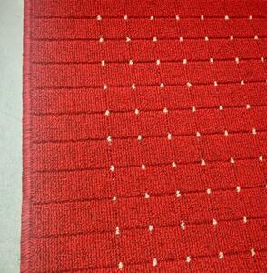 Traversa Antiderapanta Hol Bucatarie, Model Stanford Red Cream, Rosu 67 x 400