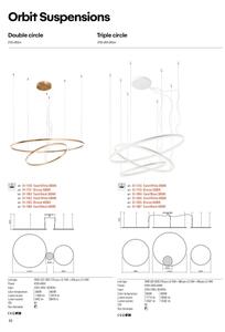 Redo 01-1721 - Lustră LED pe cablu ORBIT LED/42W + LED/66W/230V bronz