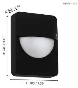 Eglo 98704 - Aplică perete exterior SALVANESCO 1xE27/28W/230V IP44