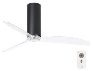 Ventilator de tavan FARO 32036 TUBE FAN negru/transparent d. 128 cm + telecomandă