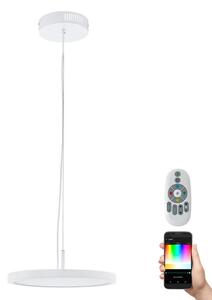Lustră LED RGBW dimabilă pe cablu Eglo 33675 CERIGNOLA-C LED/21W/230V + telecomandă