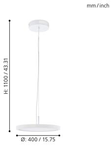 Lustră LED RGBW dimabilă pe cablu Eglo 33675 CERIGNOLA-C LED/21W/230V + telecomandă