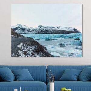Tablou Canvas Premium LuxCanva® D1042, Peisaj Glaciar , Inghet, Stanci, Mare, Ger, Iarna, Living Room, Culori vibrante