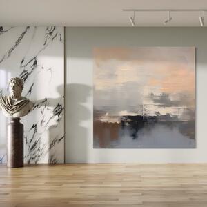 Tablou Canvas Premium LuxCanva® A1592, Gri Gradual , Living, Abstract, Decorativ, Neutru, Dormtior, Culori Vibrante