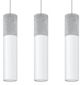 Sollux SL.0649 - Lustr BORGIO 3xGU10/40W/230V beton/metal alb