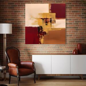 Tablou Canvas Premium LuxCanva® A1597, Abstract Gold , Dormitor, Vibratie Colorata, Patrate, Living, Culori Vibrante
