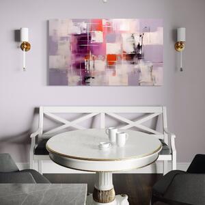 Tablou Canvas Premium LuxCanva® A1599, Contraste Purpurii , Dormitor, Lila, Lavanda, Mov, Vibratie Vizuala, Living, Culori Vibrante