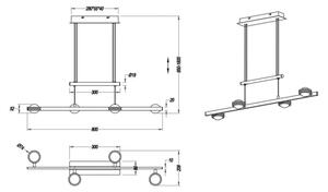 TRIO - LED Lustră pe cabllu LENTIL 8xLED/2,3W/230V