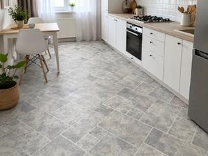 Linoleum Model Sand Stone 911, Latime 200 cm, Gri 2 x 6 m