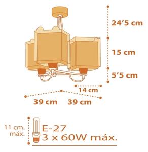Dalber 64567 - Lustră copii LITTLE TIGER 3xE27/60W/230V