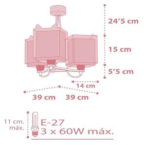 Dalber 64587 - Lustră copii LITTLE FOX 3xE27/60W/230V