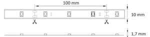 Bandă LED RGB dimabilă 5m LED/18W/12V IP20 + telecomandă