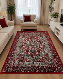 Covor Clasic Queen 01517, Model Oriental, Rosu 100x200