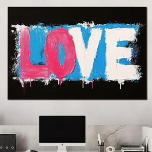 Tablou Canvas Premium LuxCanva® E1016, Dragoste in Tuse Vibrante , Culori, Iubire, Contrast, Love, Vibrant, Living Room, Culori vibrante