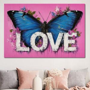 Tablou Canvas Premium LuxCanva® E1015, Metamorfoza Sentimentelor , Fluture, Iubire, Aripi, Zbor, Metamorfoza, Living Room, Culori vibrante